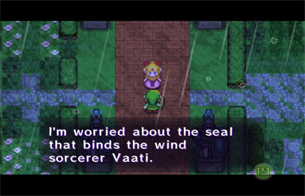Princess Zelda is worried about Vaati's seal