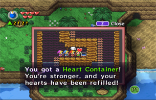 Grab the Heart Container from one of the caves