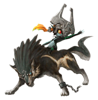 File:Midna & Wolf Link (Zelda - Twilight Princess) - SSB Brawl Sticker.png
