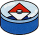 Artwork of the Compass from Link's Awakening