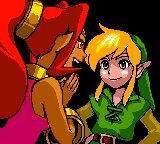 Din conversing with Link in Oracle of Seasons