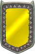 Artwork of the Mirror Shield from A Link to the Past.