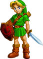 Artwork of Link with the Kokiri Sword (N64)