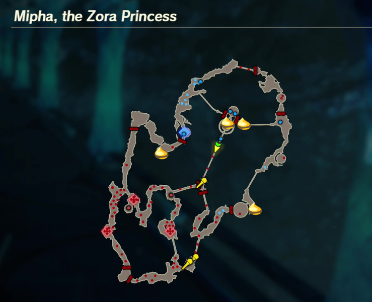 There are 4 Koroks found in Mipha, the Zora Princess.