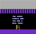 Zelda I thanks Link in the ending of The Adventure of Link