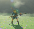 Link wielding a Captain I Spear