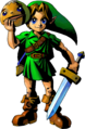Link holding the Goron Mask