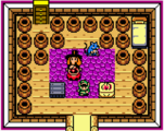 Inside of the Witch's Hut in Link's Awakening DX