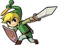 Triforce design as seen on Link's shield in Minish Cap