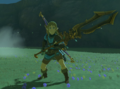 Link wielding a Captain IV Spear