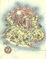 Artwork of Koholint Island from the Nintendo Player's Guide