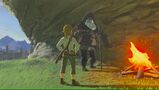 Link speaking with the Old Man in Breath of the Wild
