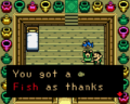 Link receiving the Fish in Oracle of Seasons