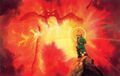 Artwork of Link and Ganon from The Legend of Zelda.