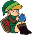 Link drinking potion