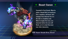 Beast Ganon: To obtain, complete All-Star Mode as Ganondorf.