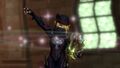 Sheik's black DLC costume in Hyrule Warriors