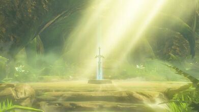 Master Sword left to recover in its pedestal.