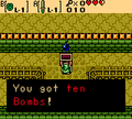Link obtaining Bombs in Oracle of Seasons