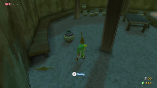 Pickup a wooden stick dropped by a Bokoblin