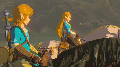 Flashback of Link riding the horse in To Mount Lanayru.