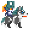 Costume Mario sprite of Wolf Link (with Midna on his back) from Super Mario Maker