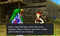 Being offered the egg (Ocarina of Time 3D)