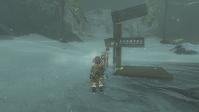 Location - Sturnida Secret Hot Spring Found right next to the hot spring. Use the nearby Board and Lumber to hold up the sign.