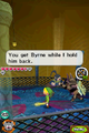 Link about to attack Byrne
