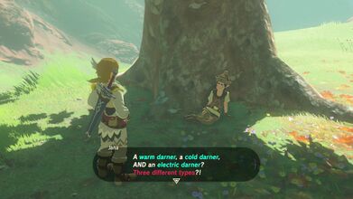 Give the news to Gleema, who asks Link to collect the insects for her.