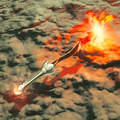 Breath of the Wild Hyrule Compendium picture of a Fire Rod from Breath of the Wild