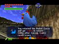 Link gets Cojiro in Ocarina of Time (N64)