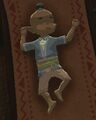 Zuta sleeping in his bed in Breath of the Wild.