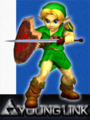 Artwork of Link with the Kokiri Sword in Super Smash Bros. Melee