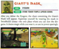 Giant's Mask entry in the Nintendo Power Strategy Guide