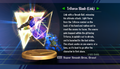 Triforce Slash (Link) trophy with text from Super Smash Bros. Brawl: To obtain, complete All-Star Mode as Link.