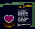 Heart Container trophy from Super Smash Bros. Melee, with text