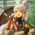 Impa carrying the Sheikah Slate, as shown in Age of Calamity