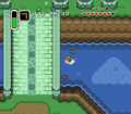 Swimming underneath the Bridge in A Link to the Past