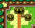 The Talking Trees outside the Seashell Mansion in Link's Awakening DX