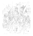 The main characters of Ocarina of Time (design sketch)