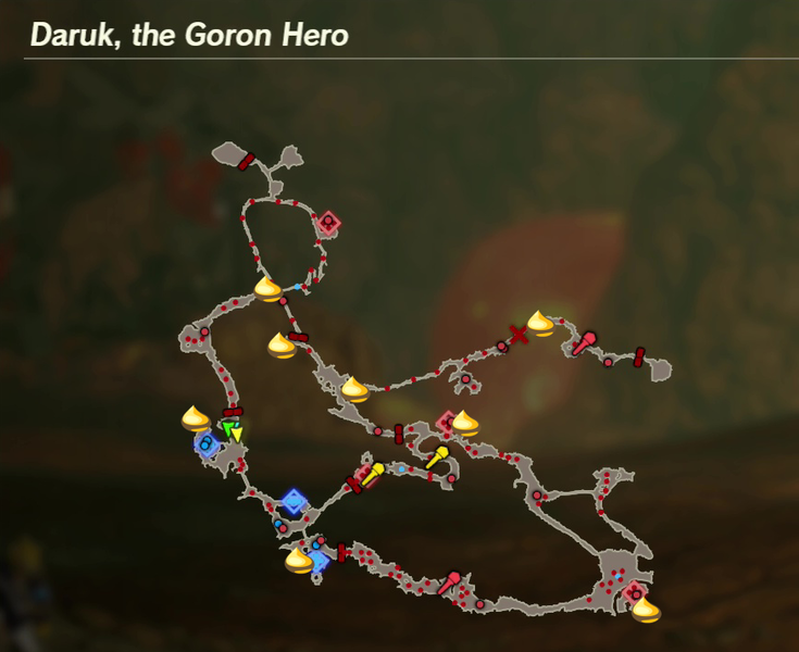 There are 8 Koroks found in Daruk, the Goron Hero.