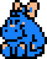 The Hippo's changed sprite in the American version of Link's Awakening