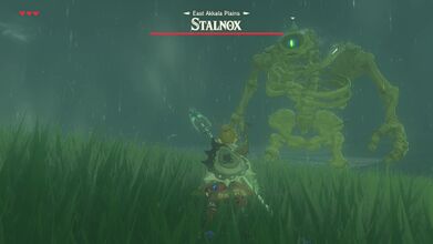 Fighting a Stalnox in Breath of the Wild