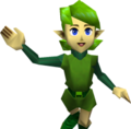 Saria waving to Link in Ocarina of Time