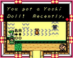 Link acquiring the Yoshi Doll (Link's Awakening DX)