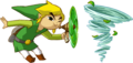 Official artwork of Link using the Whirlwind