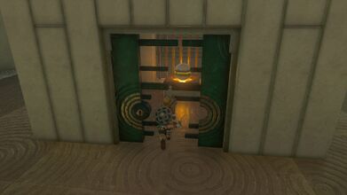 Ascend to the next floor and use the small key on the locked door