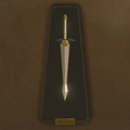 Biggoron's Sword on the wall in Link's House in Breath of the Wild