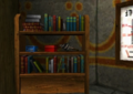 The bookshelf seen in Ocarina of Time 3D.